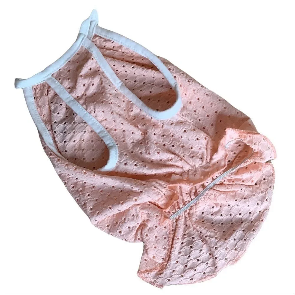 Baby Pink Eyelet Fancy Dress